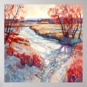 Landschapsprint voor het najaar poster (Voorkant)