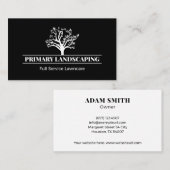 Landschapsprofessionals in zwart-wit visitekaartje (Voorkant / Achterkant)