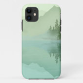 Landschapsreflectie Meer bomen Groen Case-Mate iPhone Case (Achterkant)