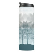 Landschapsreflectie Meer bomen Groen Thermosbeker (Geroteerd rechts)