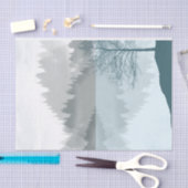 Landschapsreflectie Meer bomen Groen Tissuepapier (Craft)