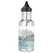 Landschapsreflectie Meer bomen Groen Waterfles (Rechts)