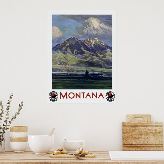 landschapsreis Montana Poster (Keuken)