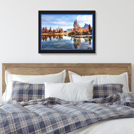 Landschapsrivier in herfst canvasprint canvas afdruk (Insitu (Slaapkamer))