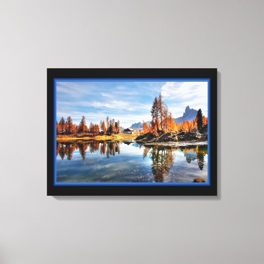 Landschapsrivier in herfst canvasprint canvas afdruk (Voorkant)