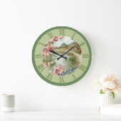  landschapsscène Groene Floral Grote Klok (Huis)