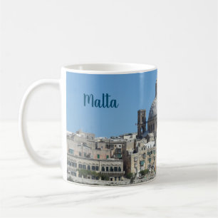 Landschapsscène van Valletta City in Malta Souveni Koffiemok