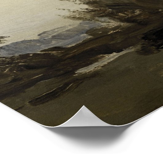 Landschapsschilderende  Moody Wall Art Poster (Hoek)