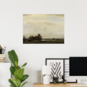 Landschapsschilderende  Moody Wall Art Poster (Thuiskantoor)