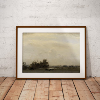 Landschapsschilderende Moody Wall Art Poster