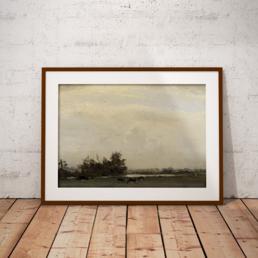 Landschapsschilderende  Moody Wall Art Poster