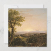 landschapsschilderende uitnodiging voor bruiloft (Achterkant)