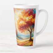 Landschapsschilderij met heldere kleuren-96771 latte mok (Rechts)