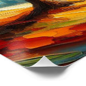 Landschapsschilderij met heldere kleuren-96771 perfect poster (Hoek)