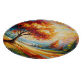 Landschapsschilderij met heldere kleuren-96771 snijplank (Hoek)