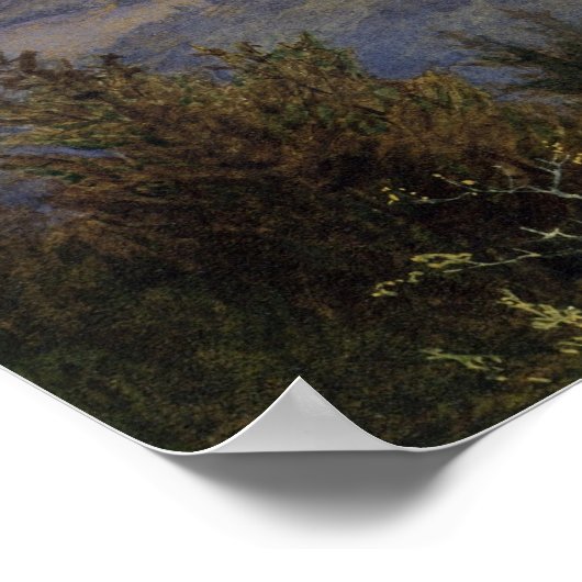 Landschapsschilderij Motivatie Quote Poster (Hoek)