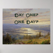 Landschapsschilderij Motivatie Quote Poster (Voorkant)