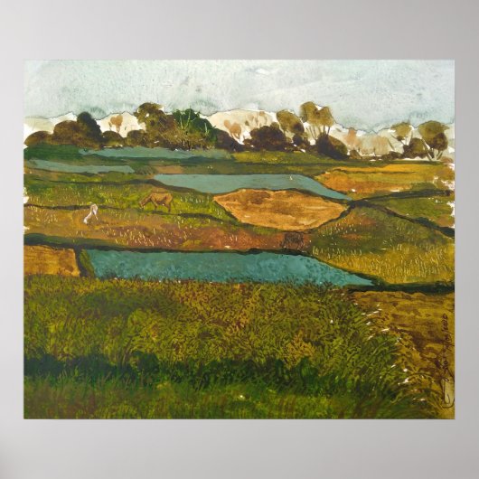 Landschapsschilderij Poster (Voorkant)