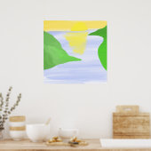 landschapsschilderij poster (Keuken)