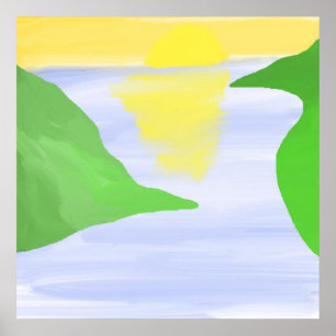 landschapsschilderij poster
