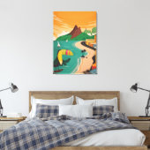 Landschapsschilderij voor home decor canvas afdruk (Insitu (Slaapkamer))