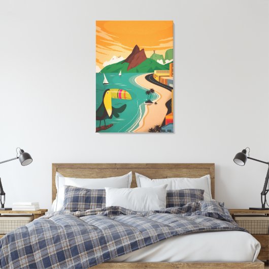 Landschapsschilderij voor home decor canvas afdruk (Insitu (Slaapkamer))