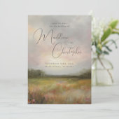 Landschapsschilderij Wildflower Summer Meadow Foto Save The Date (Staand voorkant)