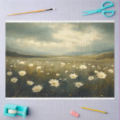  Landschapsschilderij Witte Bloemen Decoupage Tissuepapier (Craft)