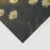  Landschapsschilderij Witte Bloemen Decoupage Tissuepapier (Detail)