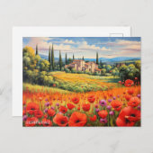 Landschapsschilderij Zuid-Frankrijk | Reiskunst Briefkaart (Voorkant / Achterkant)