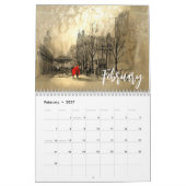 Landschapsschilderijen MIDDELSTE formaat Kalender (Feb 2027)