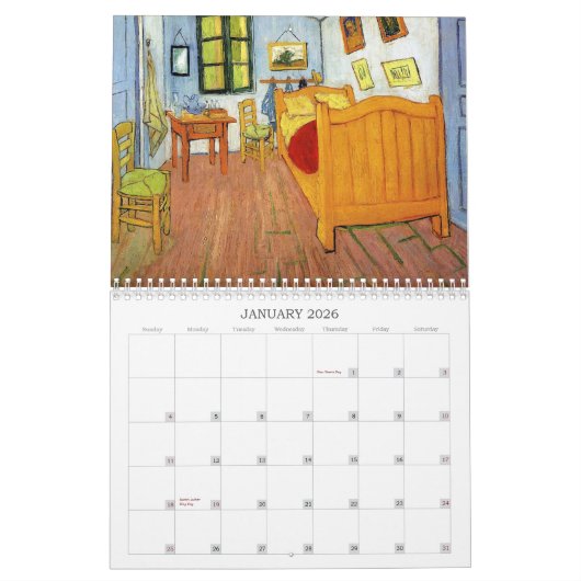 Landschapsschilderijen Vincent van Gogh Fine Art Kalender (Jan 2026)