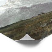 landschapsschildering in de bergen, bijtende mug. poster (Hoek)