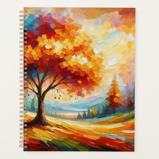 Landschapsschildering met felle kleuren planner (Voorkant)