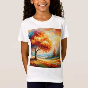Landschapsschildering met felle kleuren t-shirt