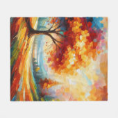 Landschapsschildering met heldere kleuren fleece deken (Voorkant (Horizontaal))