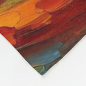 Landschapsschildering met heldere kleuren fleece deken (Hoek)