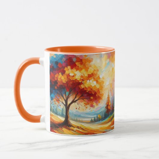 Landschapsschildering met heldere kleuren mok (Links)