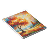 Landschapsschildering met heldere kleuren notitieblok (Schuin)