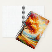 Landschapsschildering met heldere kleuren notitieboek (Binnen)