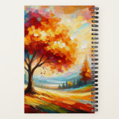 Landschapsschildering met heldere kleuren notitieboek (Achterkant)