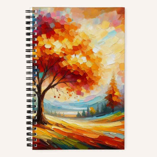 Landschapsschildering met heldere kleuren notitieboek (Voorkant)