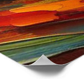 Landschapsschildering met heldere kleuren poster (Hoek)