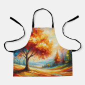 Landschapsschildering met heldere kleuren schort (Voorkant)