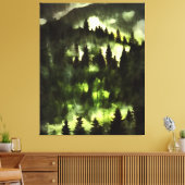 Landschapsschildering van bossen met bossen canvas afdruk (Insitu (Woonkamer))