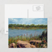 Landschapsschildering van de Missouri-rivieroever Briefkaart (Voorkant / Achterkant)