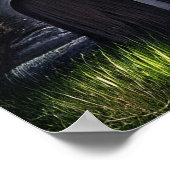 Landschapsschildering van een wattage in de bergen poster (Hoek)