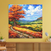 Landschapsschilderkunst Canvas Afdruk (Insitu (Woonkamer))