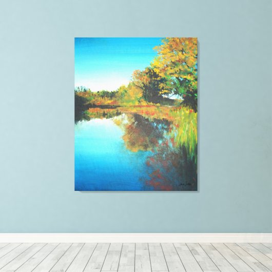 Landschapsschilderkunst Canvas Afdruk (Insitu (Houten vloer))