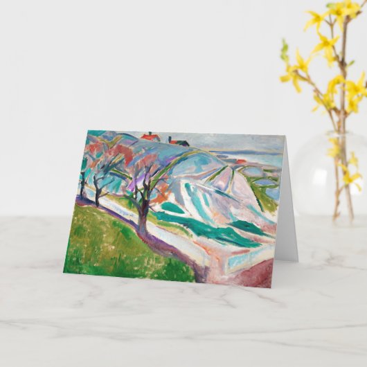 Landschapsschilderkunst Edward Munch Expressionist Kaart (Gele Bloem)